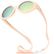 Peach Flexible Polarized Baby Sunglasses With Strap 0-24 Months - Oval showcased on a white background.