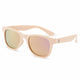 Peach flexible polarized kids sunglasses for ages 3-8, eco-friendly design.